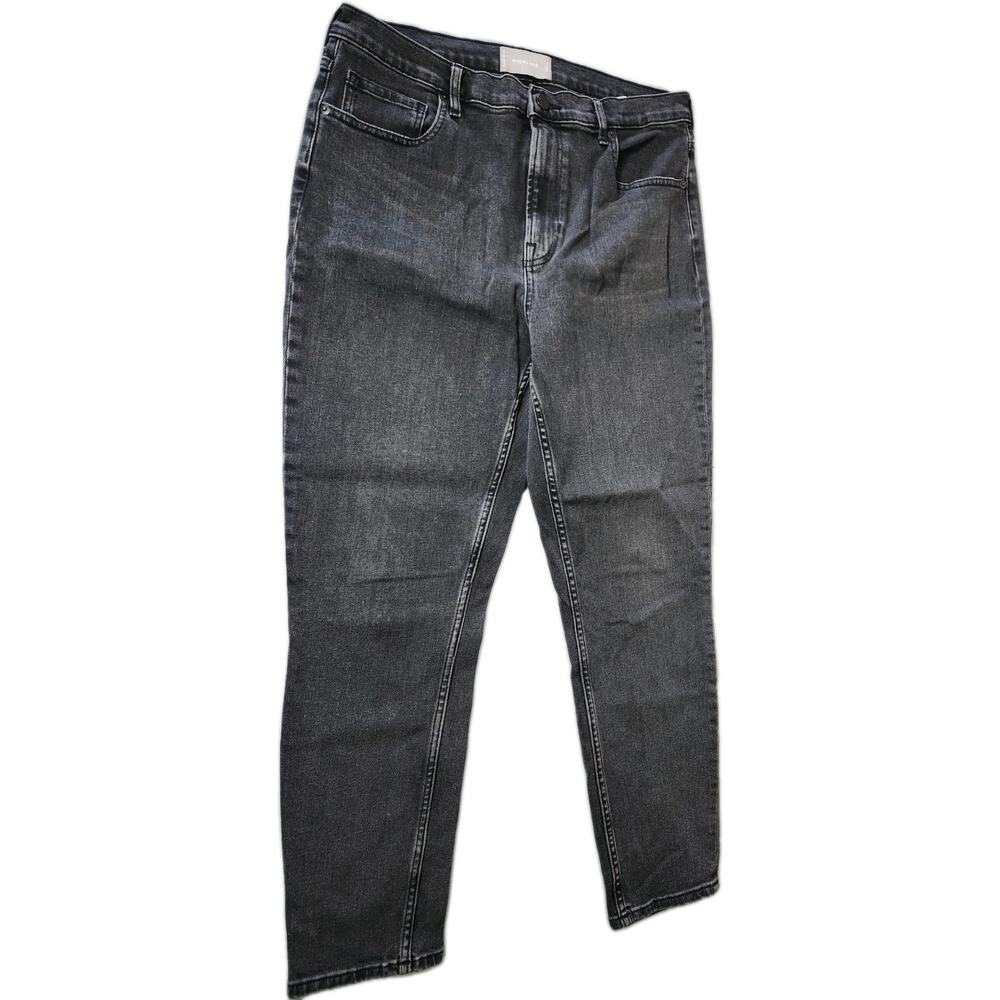 Everlane Skinny Jeans Size 33 Charcoal High Rise Dark‎ Denim Stretch